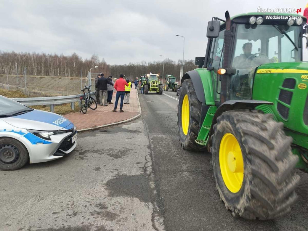 Strajk rolników w Śląskiem 20.02.2024