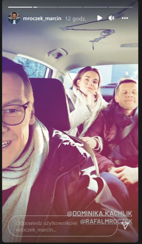 M jak miłość na planie. Franka (Dominika Kachlik), Paweł (Rafał Mroczek), Piotrek (Marcin Mroczek)