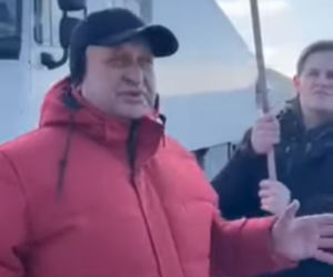 Filip Chajzer + Tiry na przejściu granicznym