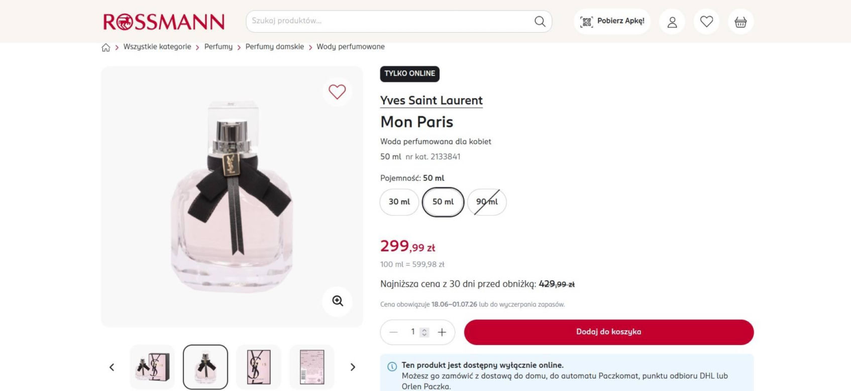 Rossmann przecenił kultowe perfumy YSL. To zapach idealny na lato, którego nie kupisz stacjonarnie