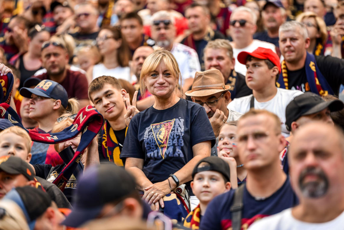 Kibice podczas meczu Pogoń Szczecin - Korona Kielce
