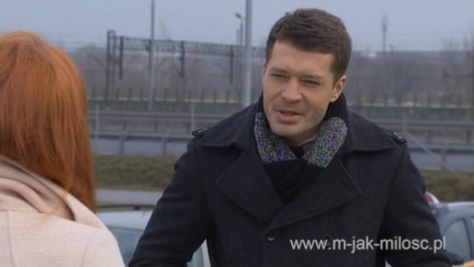 M jak miłość odc. 1138. Tomek (Andrzej Młynarczyk), Agnieszka (Magdalena Walach)