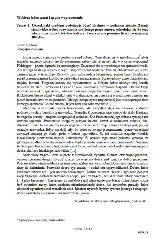 Matura 2019 - język polski. Arkusze CKE - poziom rozszerzony 