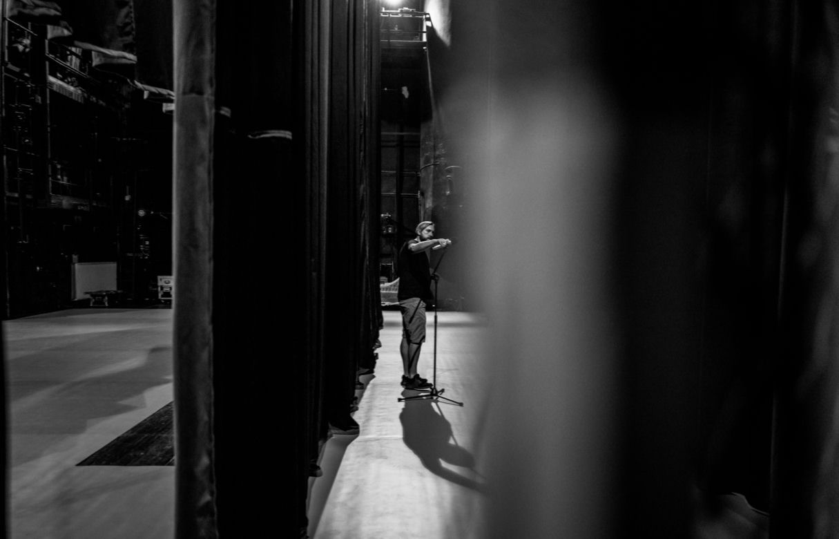 "Węgla nie ma". Próba do przedstawienia w Teatrze Śląskim