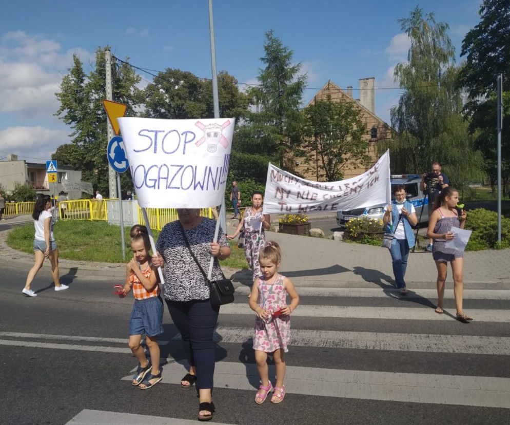 Zobaczcie jak przebiegał protest w Wawrowie. 