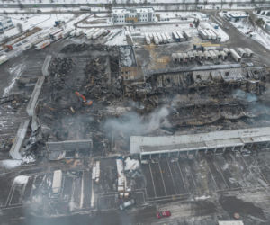 Wielki pożar magazynu pod Poznaniem. Skala zniszczeń poraża!