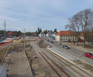 Budowa węzła Łękno - marzec 2021