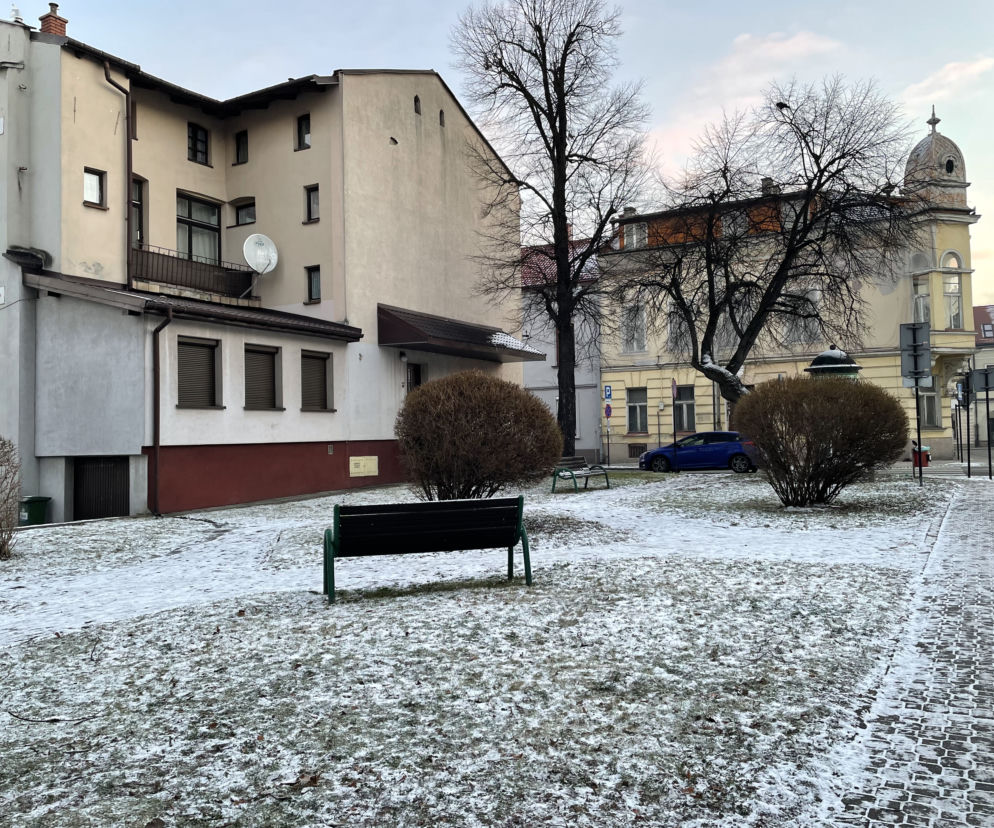 Skwer przy ul. Tymowskiego, gdzie ma stanąć pomnik