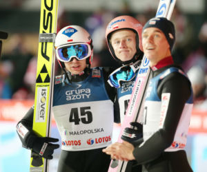 Piotr Żyła, Dawid Kubacki i Kamil Stoch