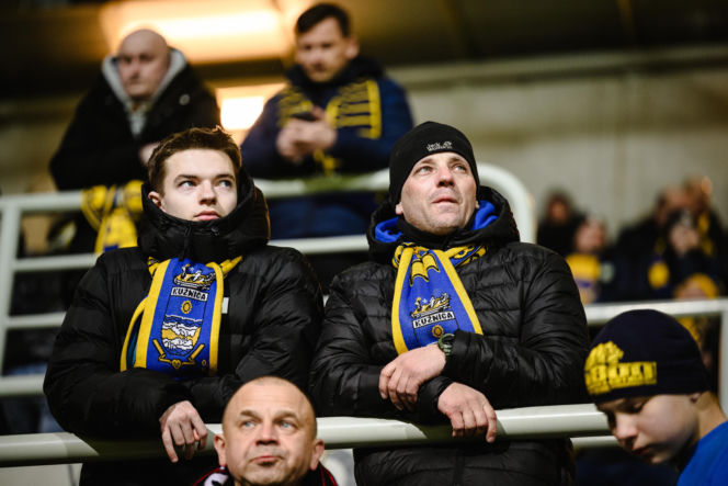 Arka Gdynia - Lechia Gdańsk: Zdjęcia kibiców z derbów Trójmiasta w ramach 23. kolejki PKO BP Ekstraklasy