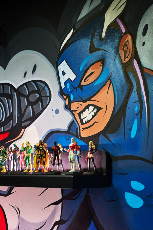 Mieszkanie w stylu Marvela: pokój do gier