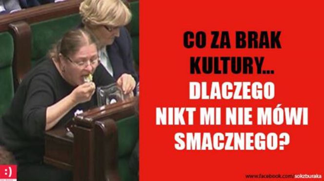 Krystyna Pawłowicz je w Sejmie MEMY