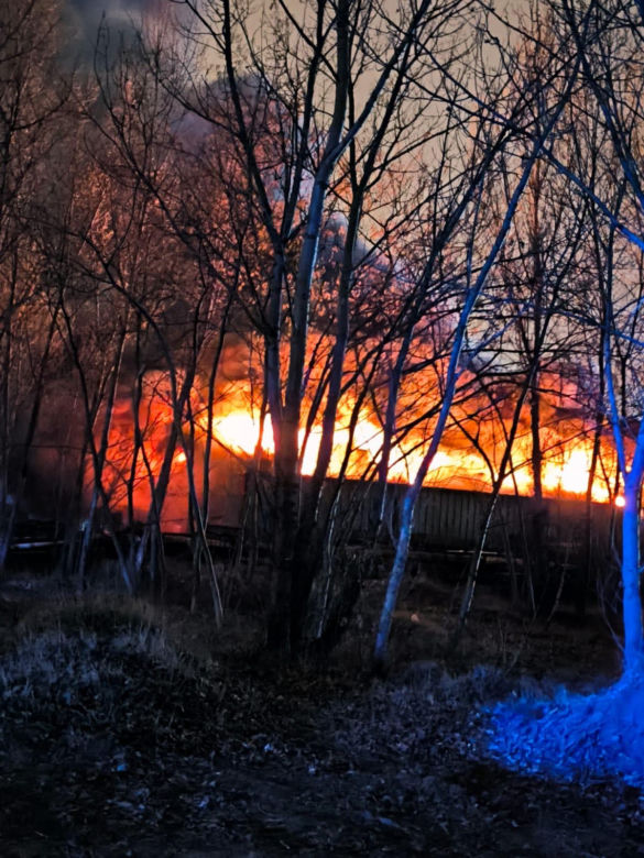 Pożar hali na Białołęce (31.03.2025)