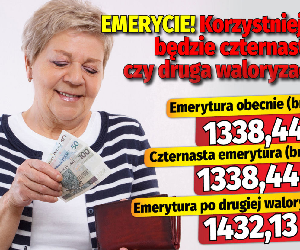 Emerycie! Korzystniejsza będzie czternastka, czy druga waloryzacja?