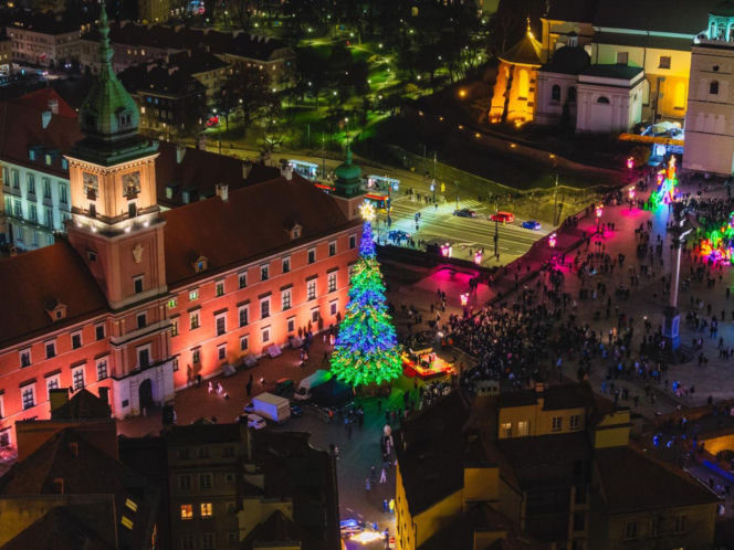 Świąteczna iluminacja 2025/2026 w Warszawie