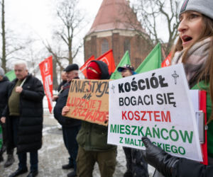 Protest mieszkańców Osiedla Maltańskiego