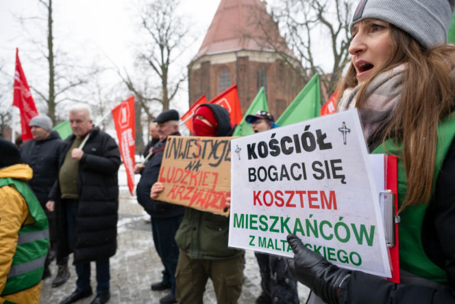 Protest mieszkańców Osiedla Maltańskiego