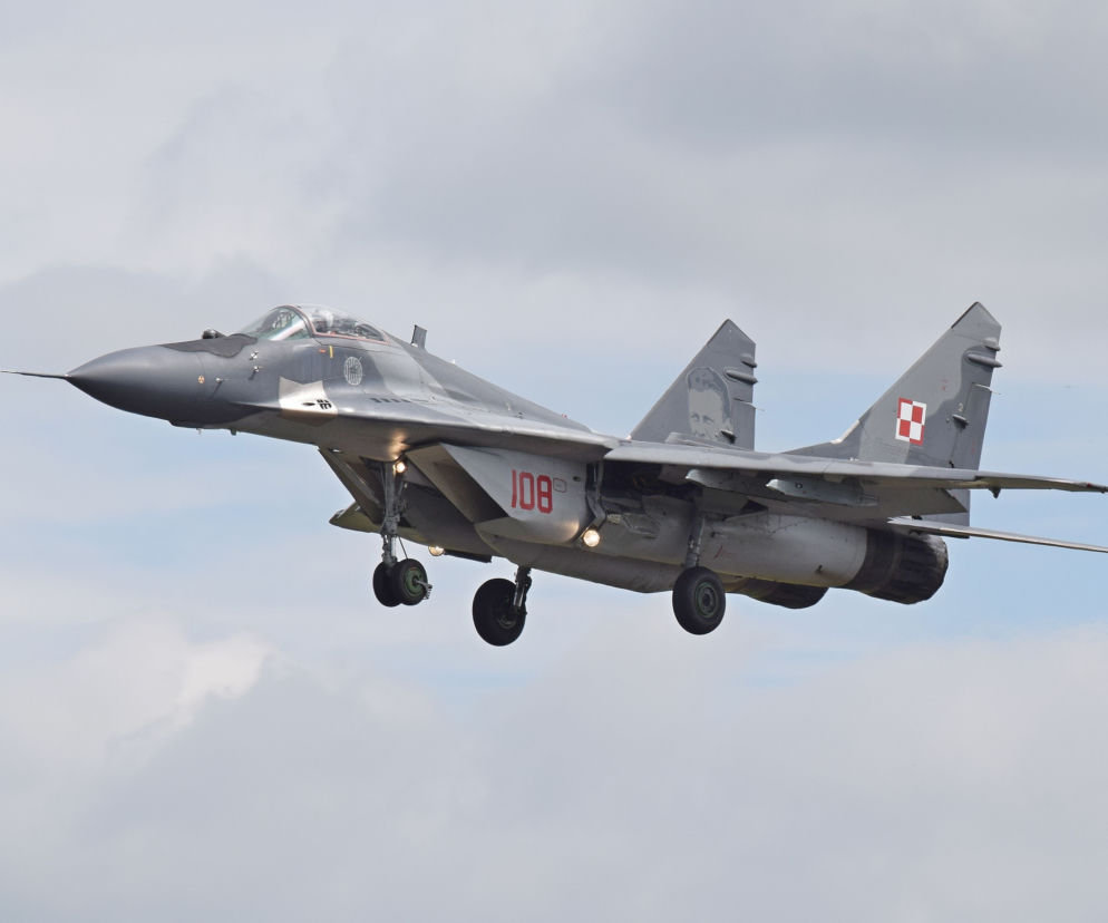 Samolot MiG-29 wystartował z bazy w Mińsku Mazowieckim