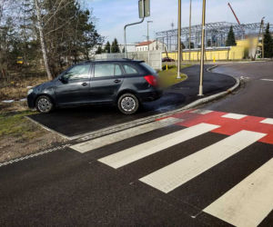 Hajnówka. Przestrzelił rondo. Po auto zgłosił się dopiero następnego dnia [ZDJĘCIA]
