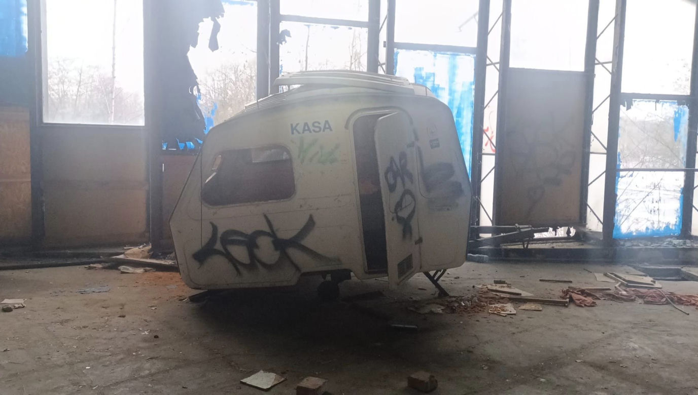 Opuszczone hale targowe MTK w Chorzowie