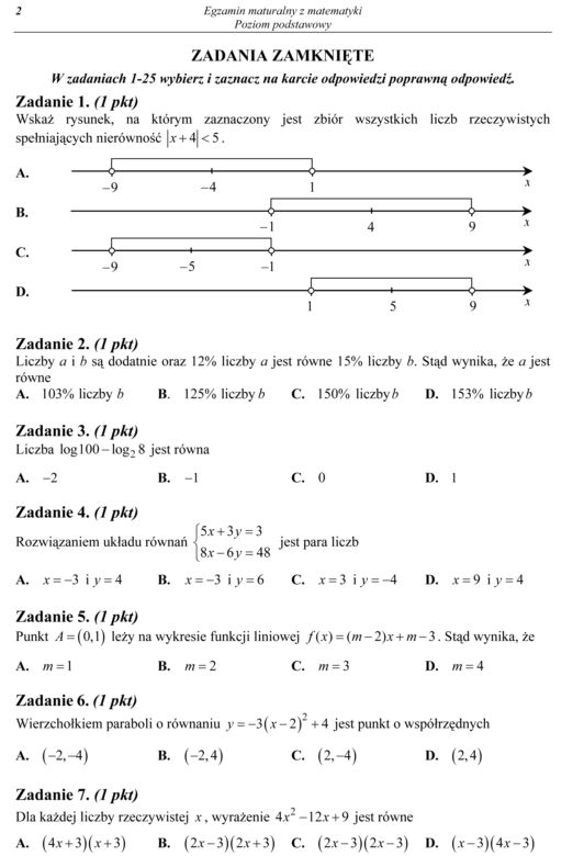 Matura z matematyki 2013
