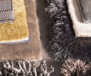 Próbki dywanów do projektu wnętrz