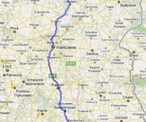 Trasa 9/E371 Rzeszów-Mikołajki - mapka
