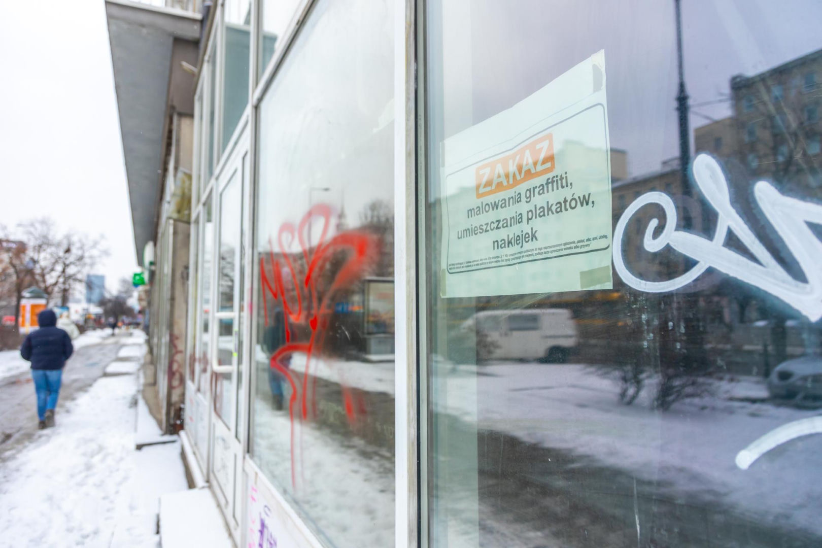 Graffiti w centrum Warszawy w 2026 r.