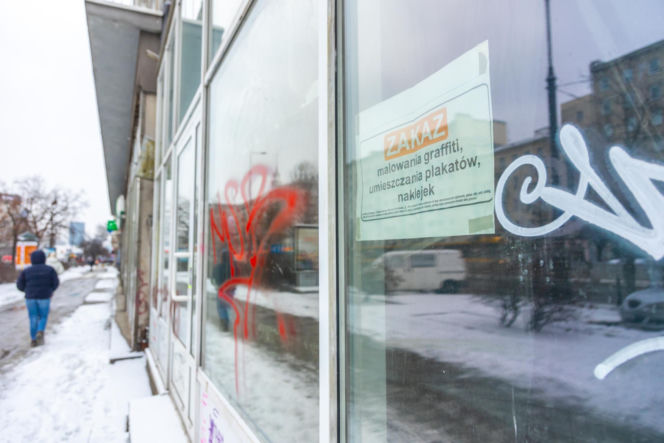 Graffiti w centrum Warszawy w 2026 r.