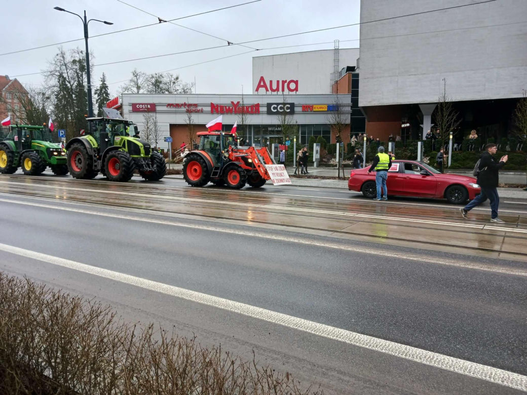 Protest rolników w Olsztynie 20 lutego