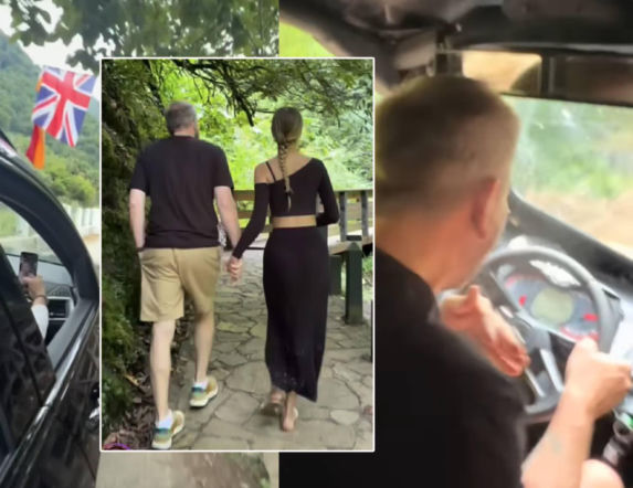 Filip Chajzer z młodziutką narzeczona na wakacjach. Nie obyło się bez pisków w aucie!