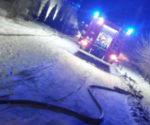 Pożar domu na osiedlu Słocina w Rzeszowie