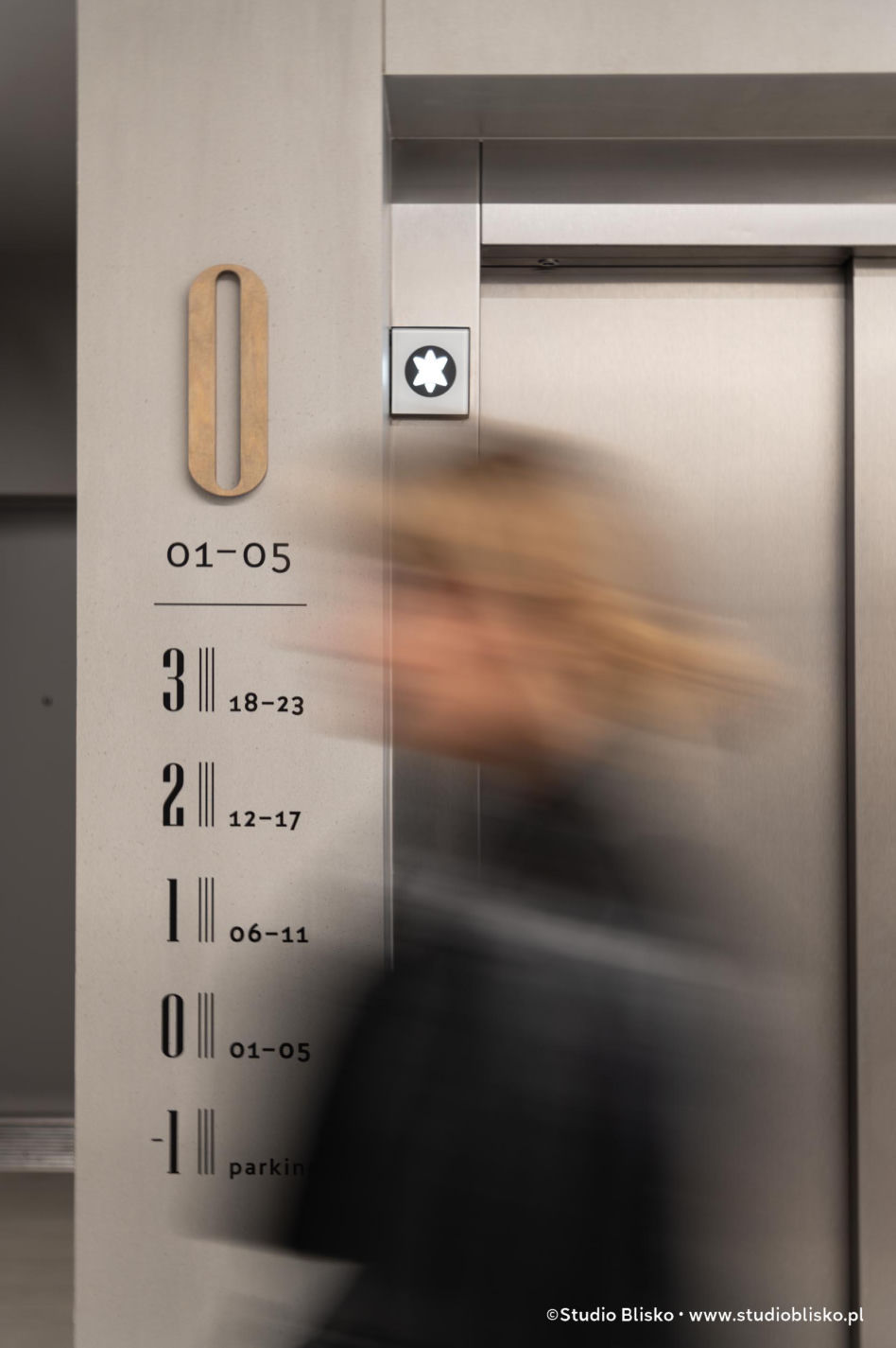 Wayfinding dla apartamentów Naturia w Toruniu 