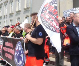 Protest ratowników medycznych we Wrocławiu