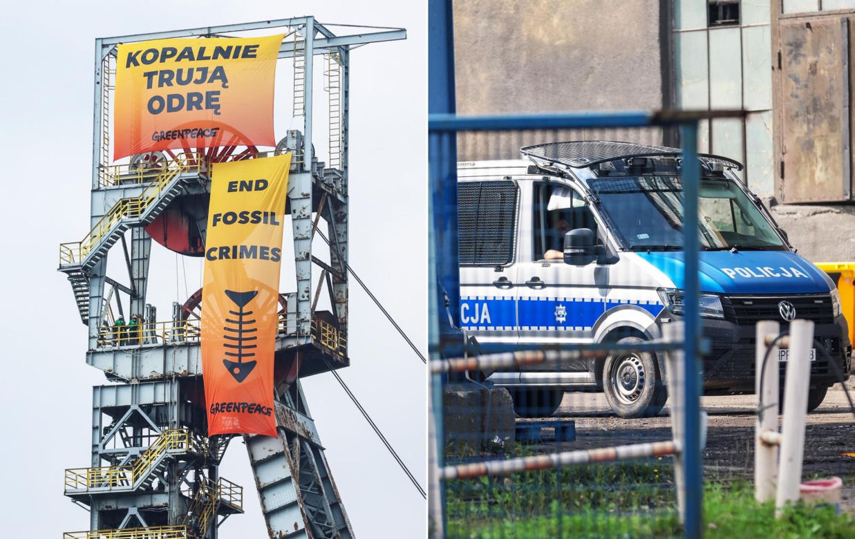 Przywiązali się do szybu kopalni Bielszowice. PGG: to zagrożenie dla życia i zdrowia wielu osób