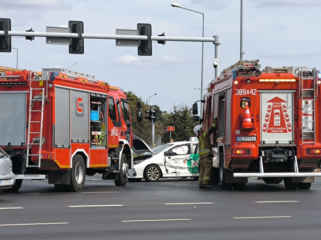 Wypadek pod Trapezem w Lesznie