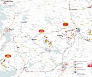 74. Rajd Polski 2017, odcinki specjalne dzień 1 - MAPA
