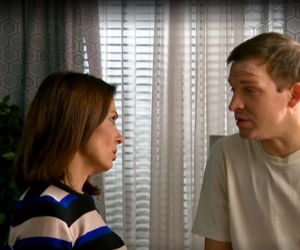 Barwy szczęścia, odc. 2232. Kasia (Katarzyna Glinka), Łukasz (Michał Rolnicki)