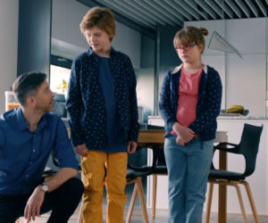 BrzydUla 2, odcinek 146. Julka (Maria Włodkowska), Kuba (Jakub Rutkowski), Marek (Filip Bobek)