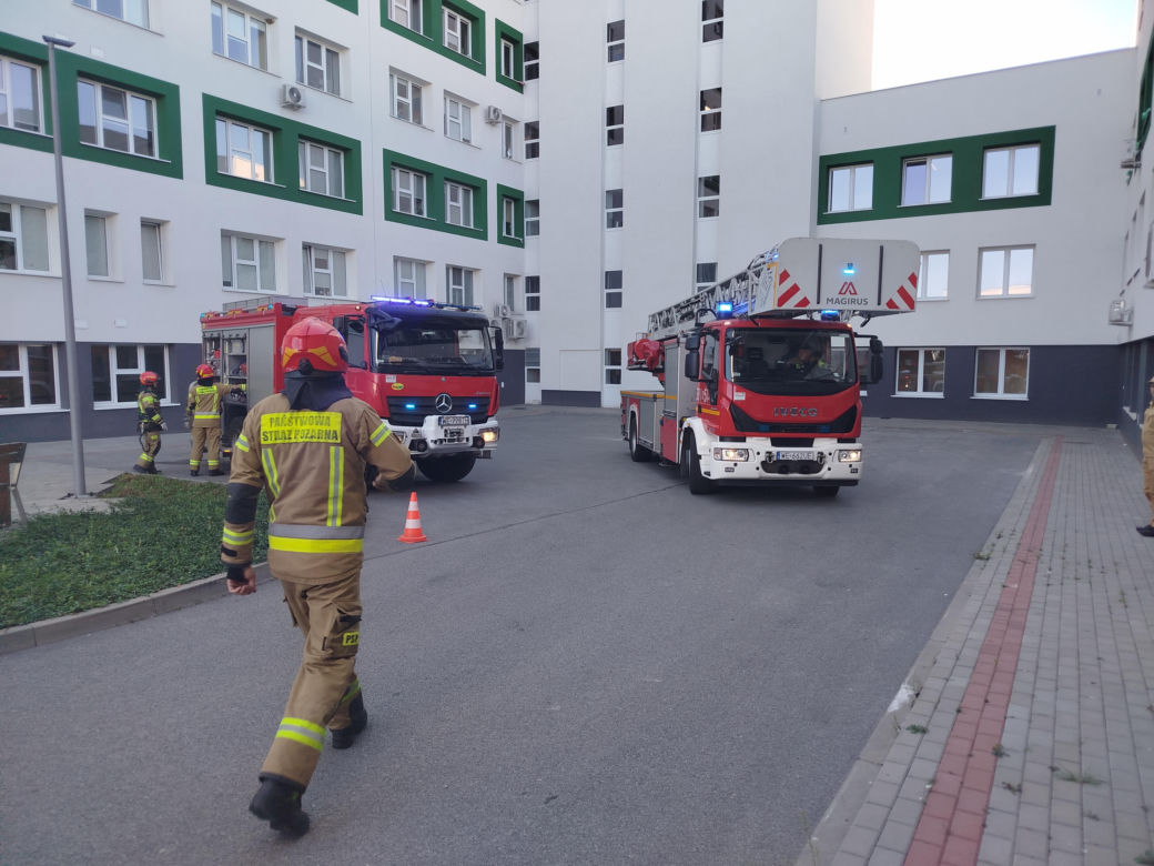 Powiatowe ćwiczenia strażackie w szpitalu wojewódzkim w Siedlcach