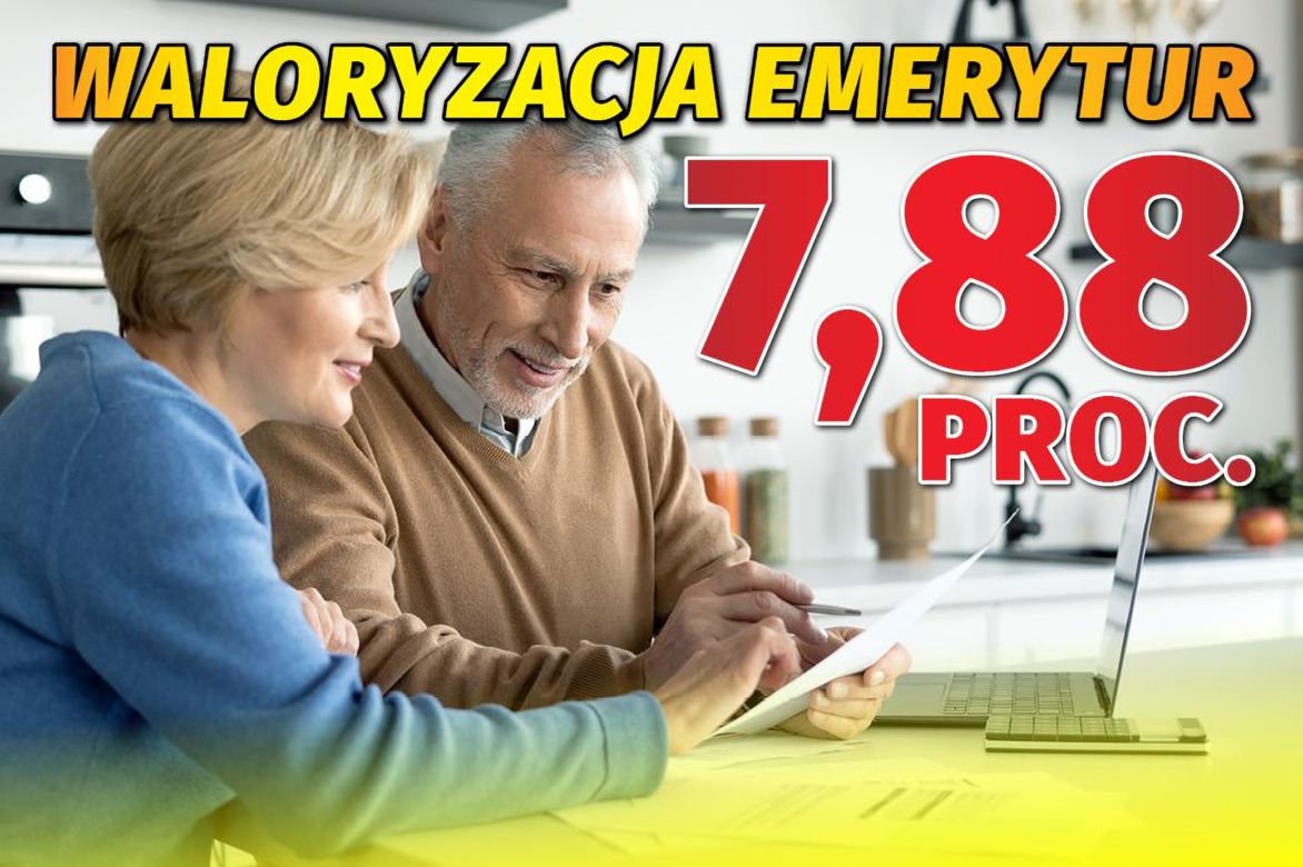 Waloryzacja emerytur 7,88 proc. 