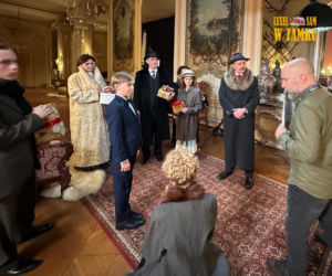 Plan filmowy w zamku w Pszczynie