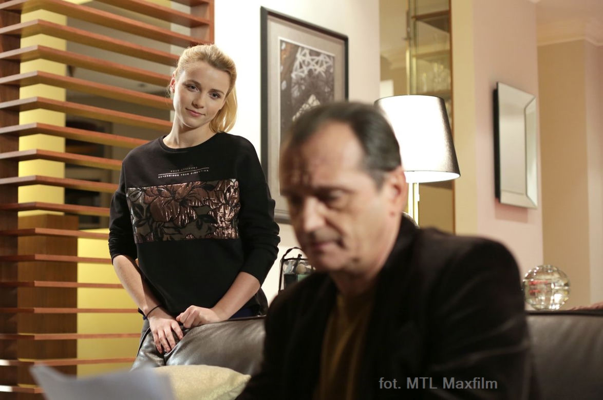 M jak miłość odc. 1210. Olga Górecka (Katarzyna Grabowska), Górecki (Wojciech Wysocki)