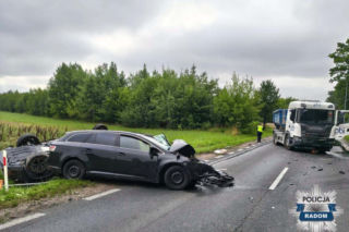 Wypadek w Skarszewie. Dwie osoby trafiły do szpitala