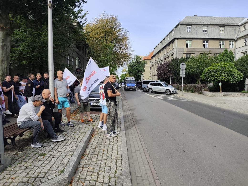 Protest górników i hutników