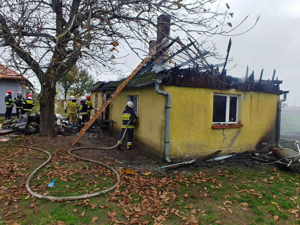 Wielki pożar domu w Podstolicach
