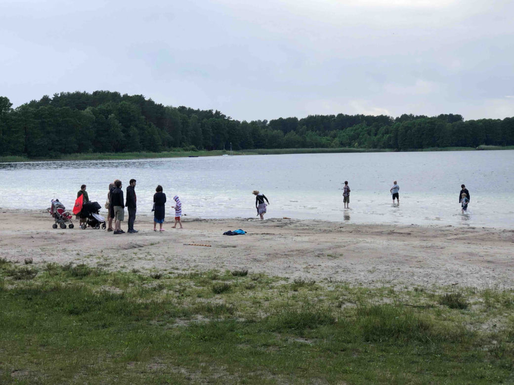 Wyschnięte jezioro na Mazurach. 