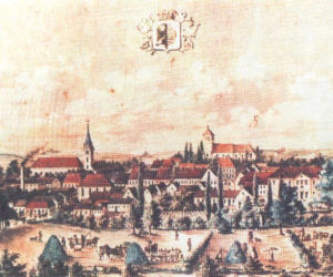 Panorama Wodzisławia Śląskiego z 1874 roku