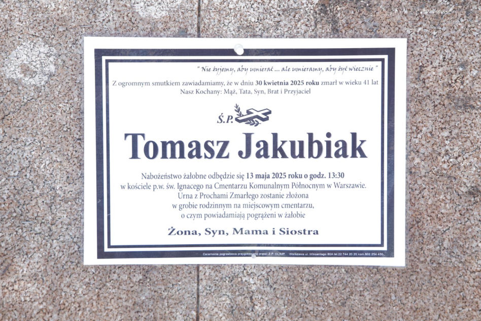 Tomasz Jakubiak - pogrzeb