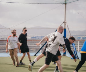 Zagraliśmy w kosza na dachu statku!